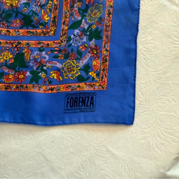 Forenza Blue Floral Scarf - Picture 7 of 7